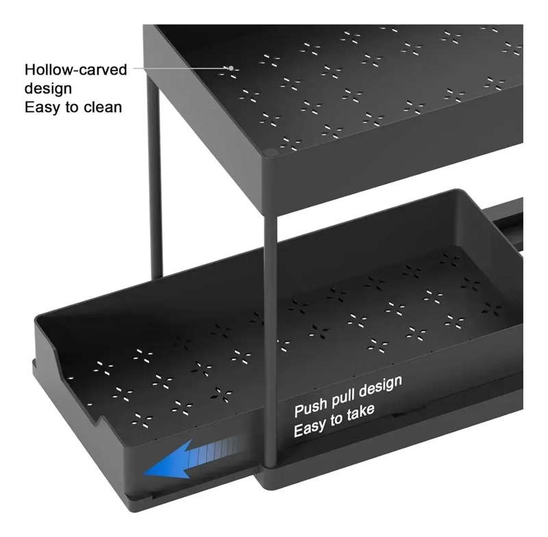 ORGANIZADOR MULTIFUNCIONAL DE BAÑO Y COCINA CON 2 NIVELES - 9