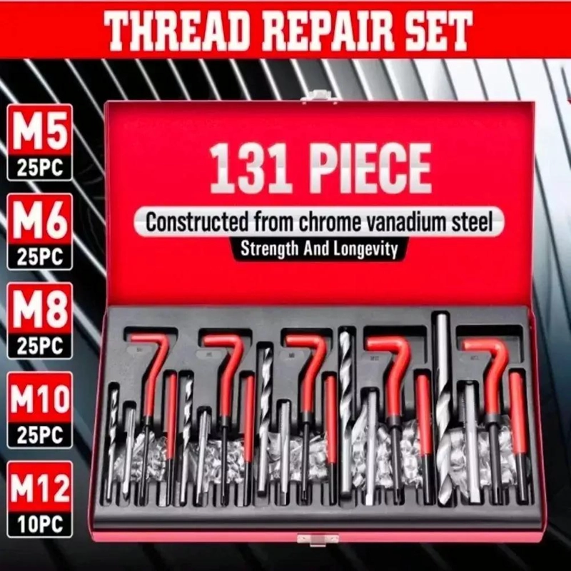 KIT 131 INSERTOS HELICOIL REPARACION HILOS - 4
