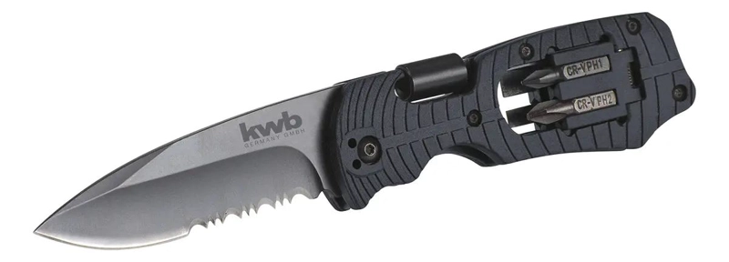 CUCHILLO PLEGABLE ACERO INOXIDABLE NEGRO - 2