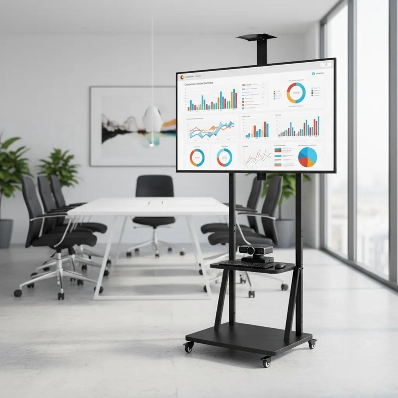 SOPORTE MOVIL PARA TV DE 32 A 75 PULGADAS CON RUEDAS - 4