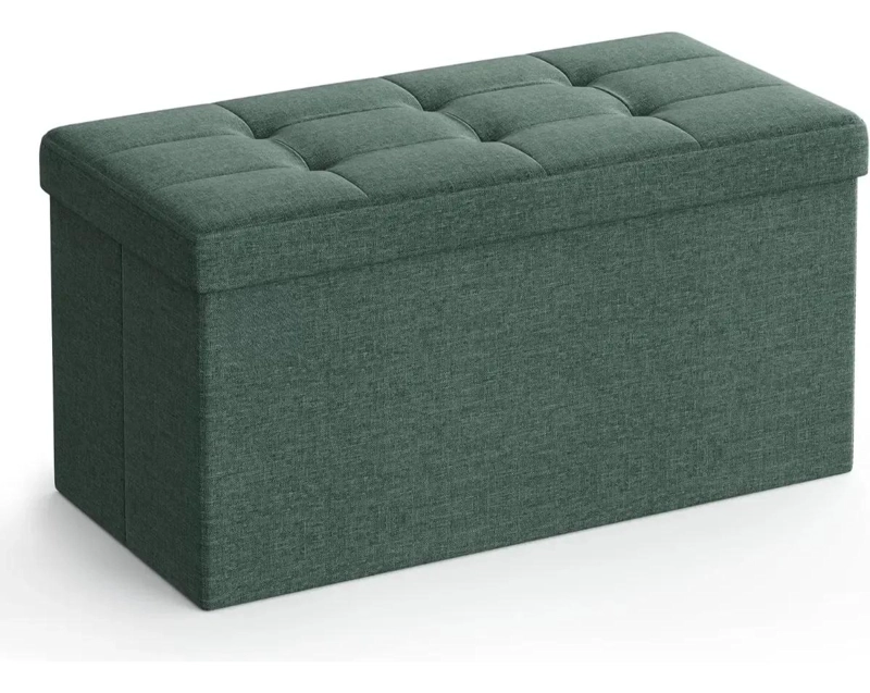 BANQUETA BAUL ALMACENAJE LINO VERDE 76 CM - 1