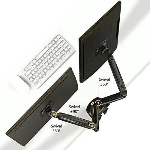 SOPORTE DE ESCRITORIO PARA DOBLE MONITOR AJUSTABLE Y ERGONOMICO - 4