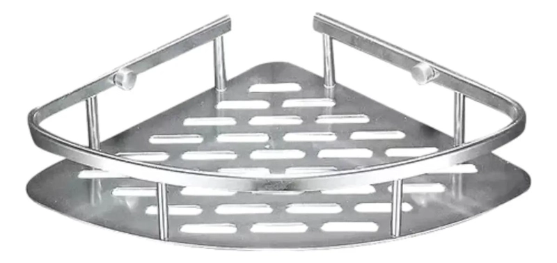 ESTANTE ESQUINERO DE BAÑO CON 3 NIVELES PARA DRENAJE - 3