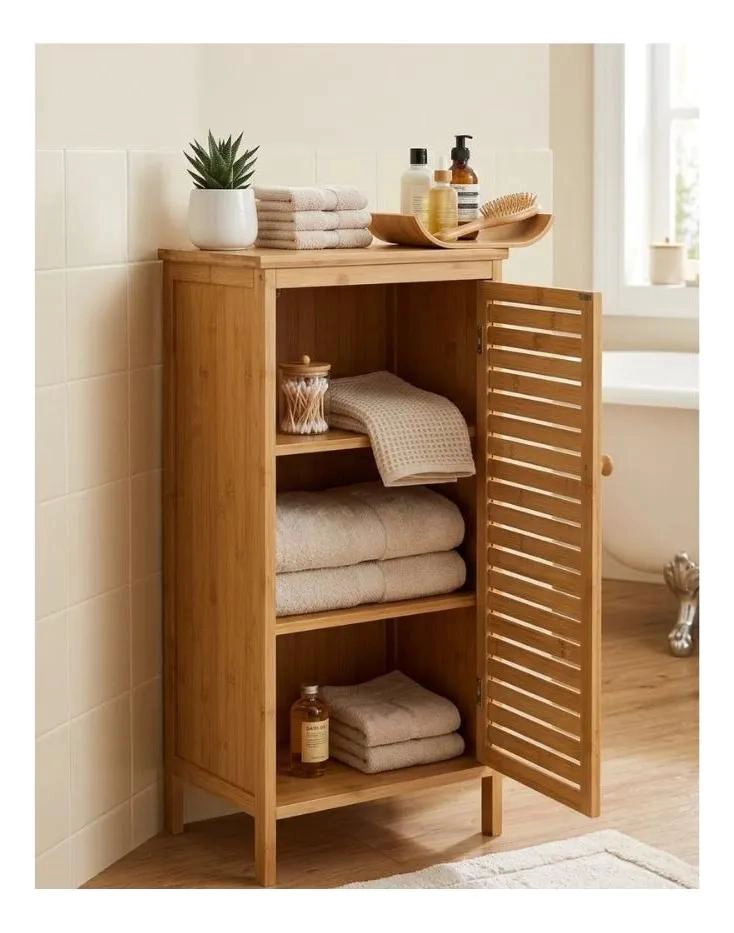 ARMARIO ORGANIZADOR DE SUELO EN BAMBU PARA BAÑO Y COCINA - 5