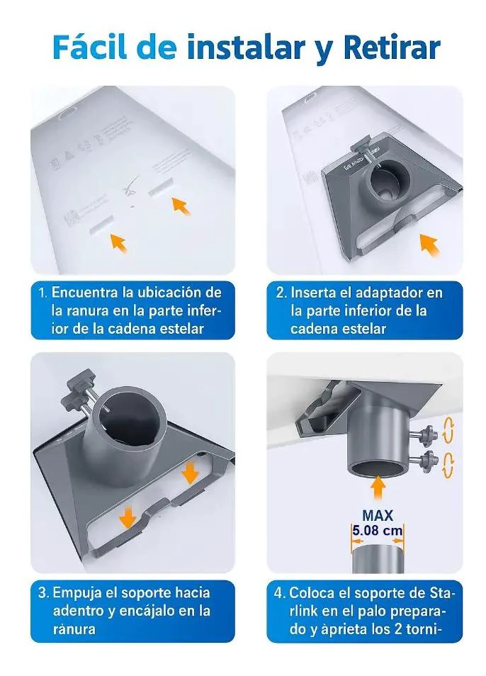 ADAPTADOR DE MONTAJE PARA ANTENA DE ALUMINIO GRIS - 6