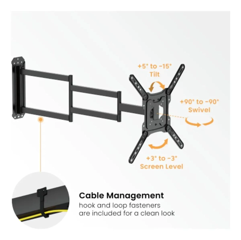 SOPORTE DE TV BRAZO EXTRALARGO PARA PANTALLAS DE 23 A 65 PULGADAS - 6