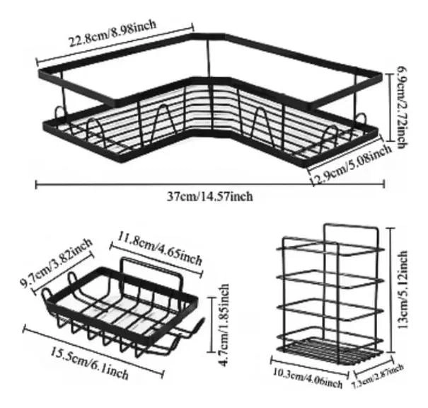 ORGANIZADOR MULTIFUNCIONAL PARA DUCHA Y COCINA CON REPISA - 1