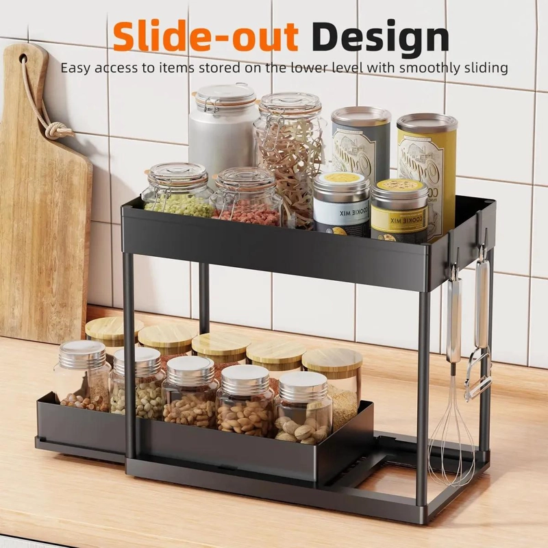 ORGANIZADOR EXTRAIBLE DE COCINA Y BAÑO CON 2 NIVELES - 4