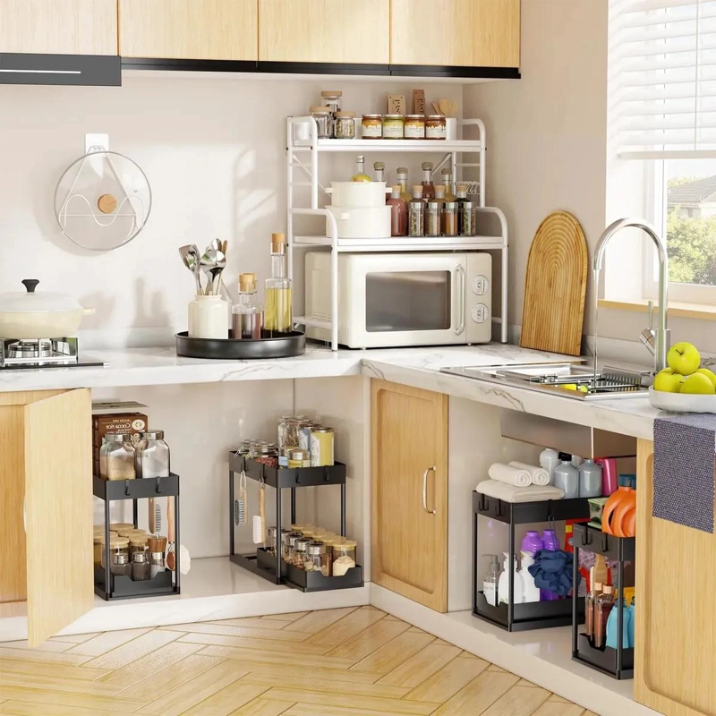 ORGANIZADOR EXTRAIBLE DE COCINA Y BAÑO CON 2 NIVELES - 6
