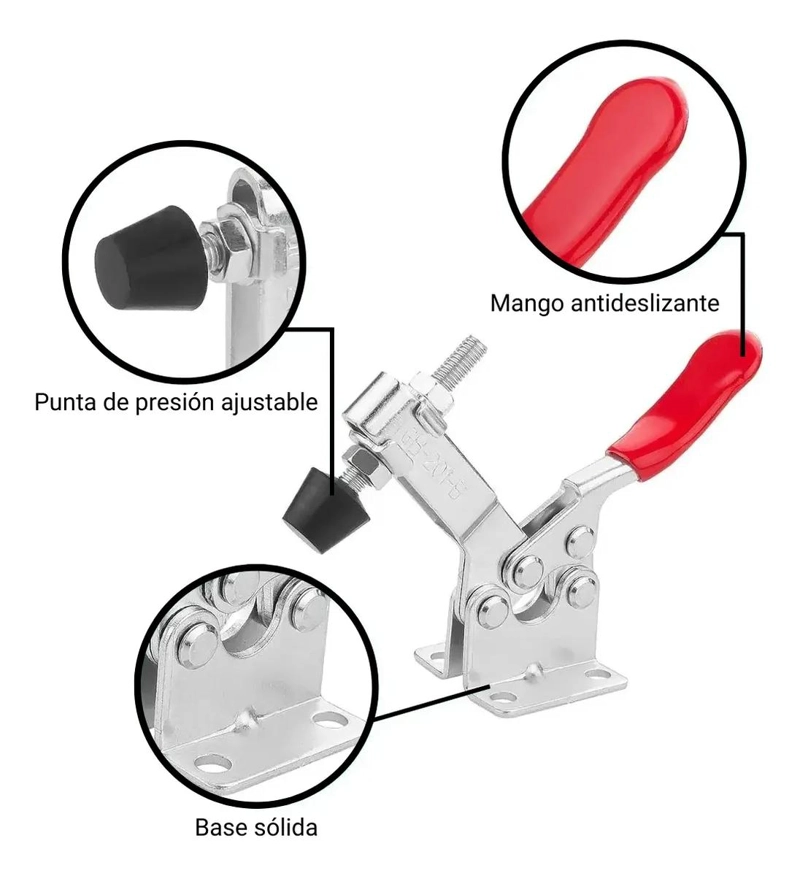PACK 12 PRENSAS ABRAZADERAS SUJECION HORIZONTAL - 3