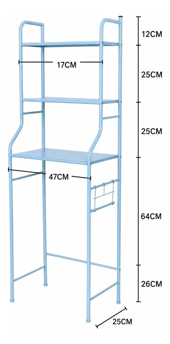 RACK ORGANIZADOR DE BAÑO INODORO 3 NIVELES PARA ALMACENAMIENTO - 3