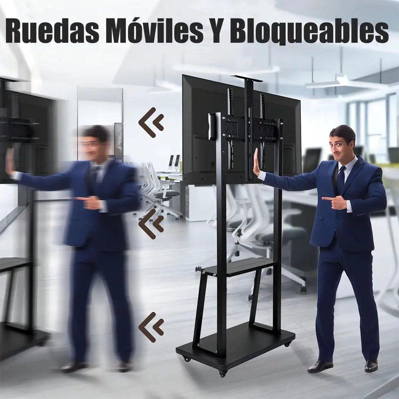 SOPORTE MOVIL PARA TELEVISOR DE 32 A 70 PULGADAS CON RUEDAS - 4