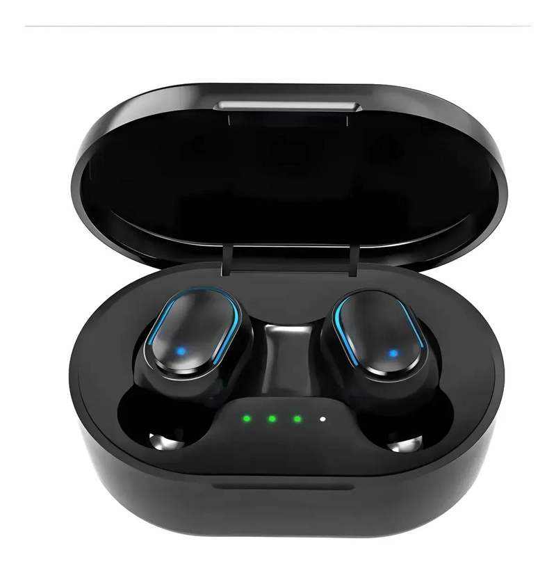 AURICULARES BLUETOOTH INALAMBRICOS TWS COLOR NEGRO CON CARGA RAPIDA - 1