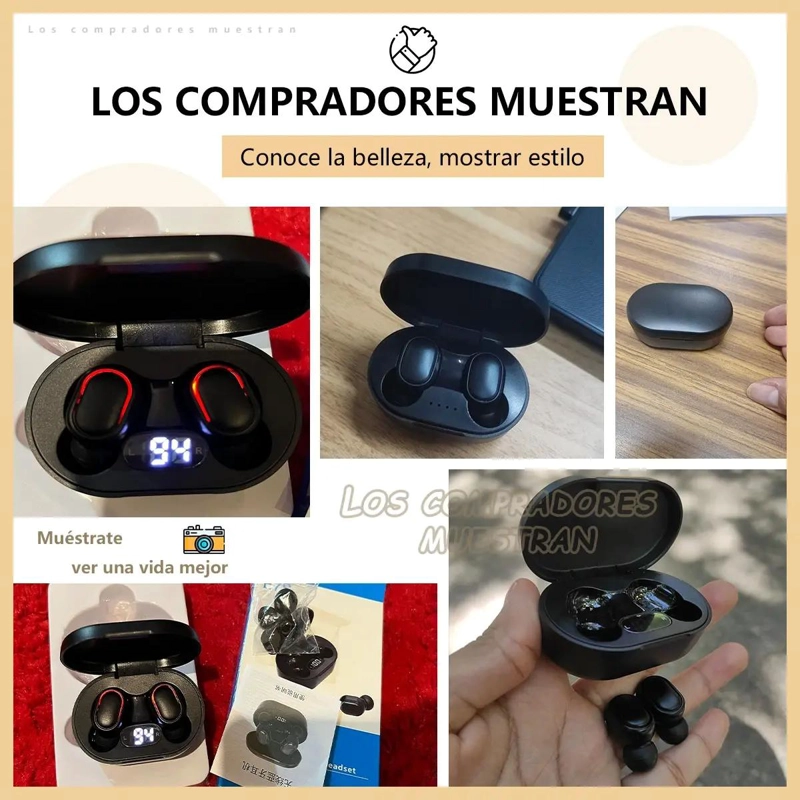 AURICULARES BLUETOOTH INALAMBRICOS TWS COLOR NEGRO CON CARGA RAPIDA - 3