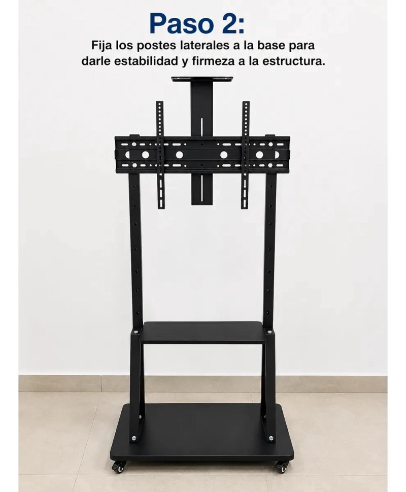 SOPORTE MOVIL PARA TV CON RUEDAS DE 32 A 75 PULGADAS - 2