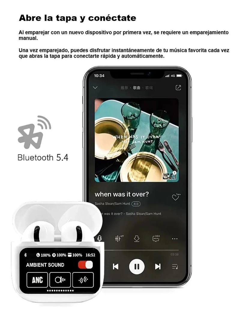 AUDIFONOS INALAMBRICOS TWS CON PANTALLA LED Y MICROFONO - 2