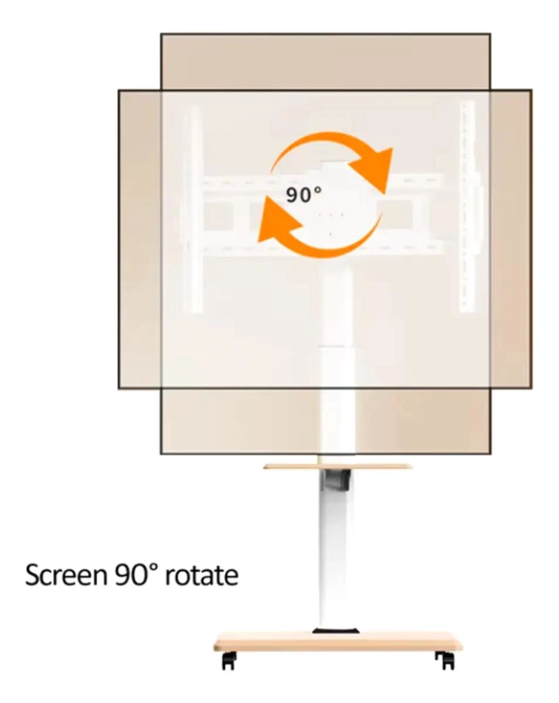 SOPORTE MOVIL PARA TV CON RUEDAS Y REPISAS DE 32 A 70 PULGADAS - 7