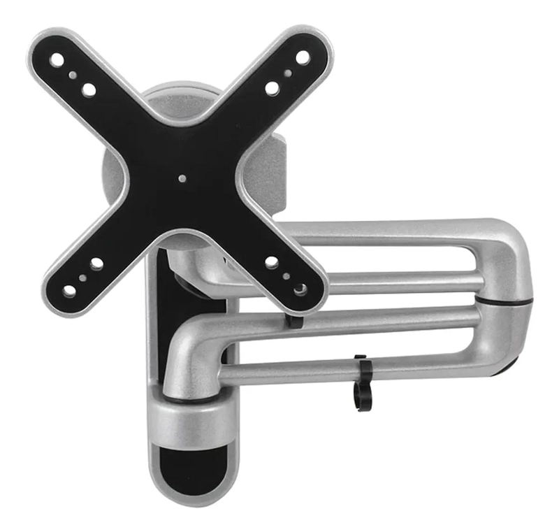 SOPORTE DE PARED PARA MONITOR DE ALUMINIO 13-27 CON BRAZO DOBLE - 1