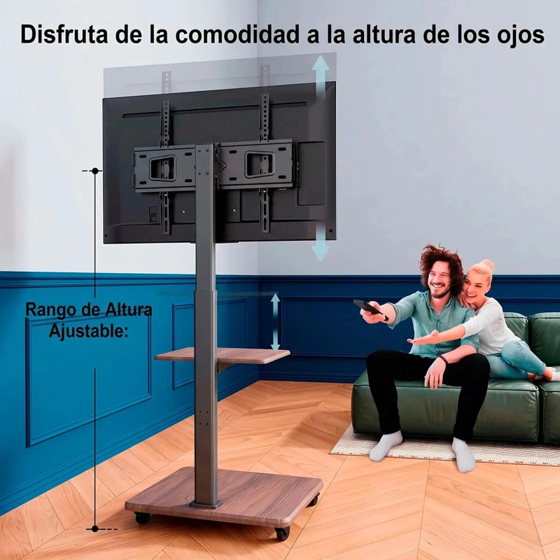 SOPORTE MOVIL PARA TV DE 26 A 75 PULGADAS CON RUEDAS - 7
