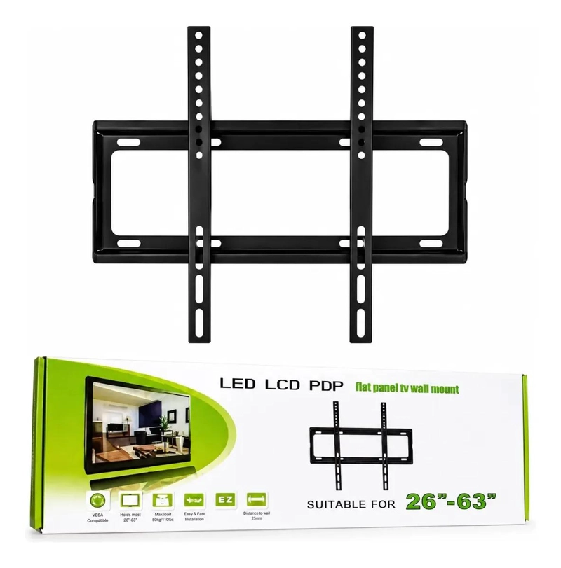 SOPORTE FIJO PARA TV DE 26 A 63 PULGADAS CON CAPACIDAD DE 50KG - 2
