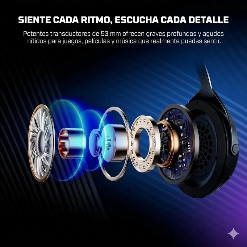 AUDIFONO GAMER INALAMBRICO SONIDO 7.1 MULTIPLATAFORMA - 2