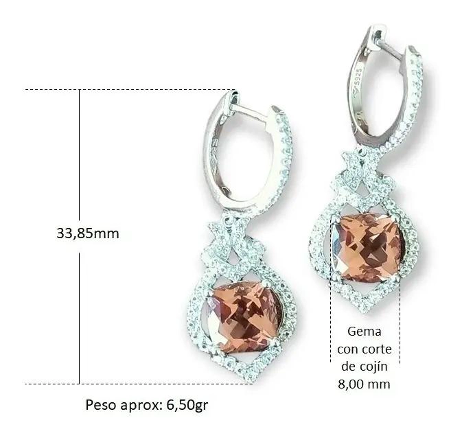 AROS LARGOS DE PLATA CON ZULTANITA CAMBIANTE Y ZAFIRO - 4