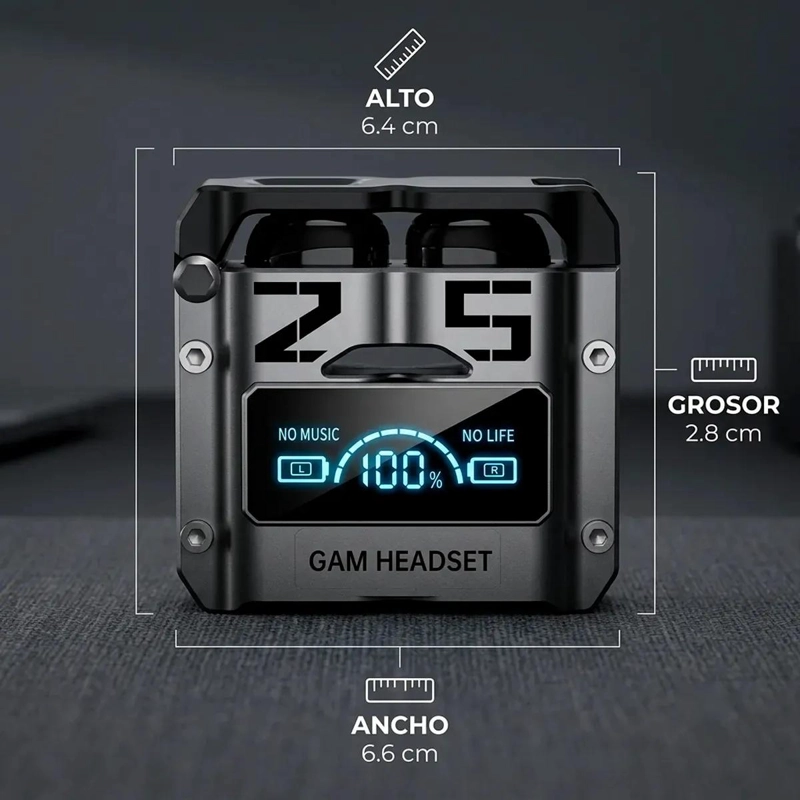 AUDIFONOS INALAMBRICOS GAMER CON CANCELACION DE RUIDO Y CARGA RAPIDA - 4