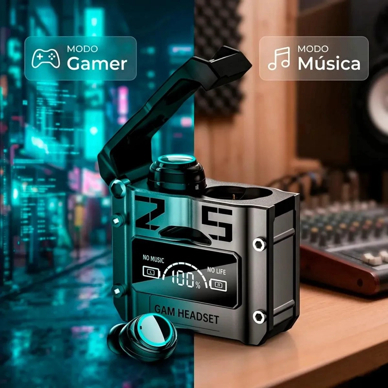 AUDIFONOS INALAMBRICOS GAMER CON CANCELACION DE RUIDO Y CARGA RAPIDA - 8