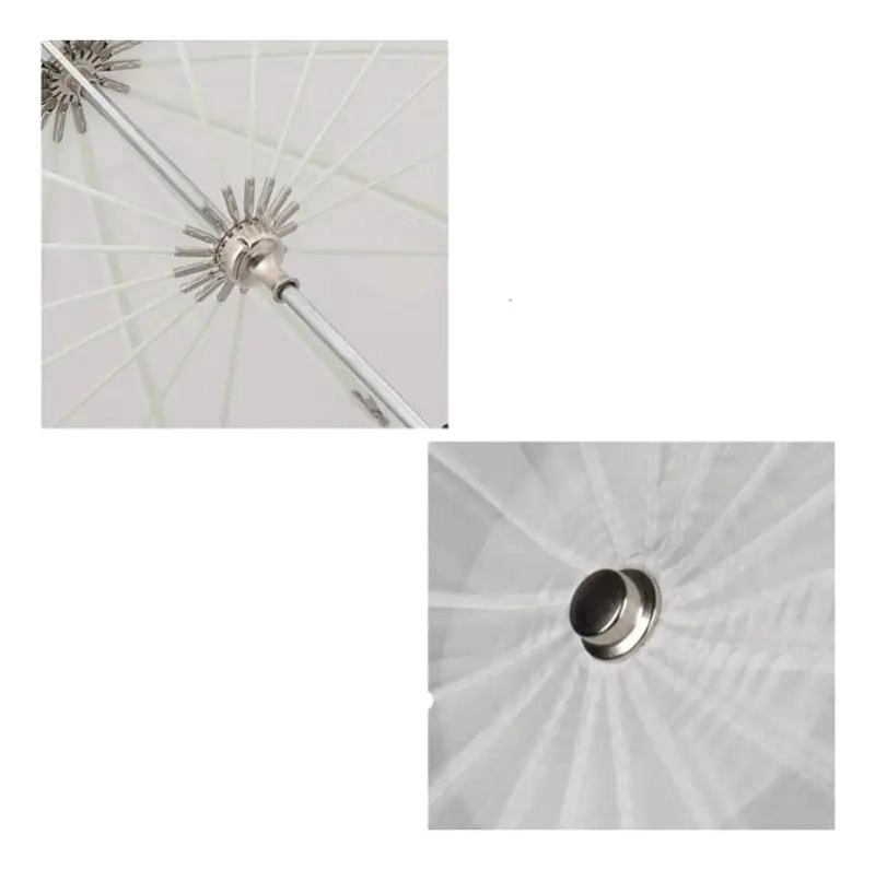 PARAGUAS PARABOLICO TRANSLUCIDO DE 130 CM PARA FOTOGRAFIA - 3