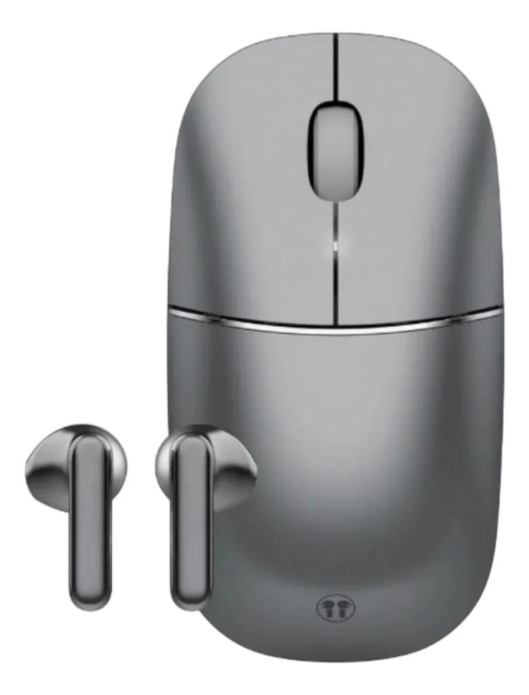 COMBO MOUSE Y AUDIFONOS BLUETOOTH EN COLOR GRIS - 1