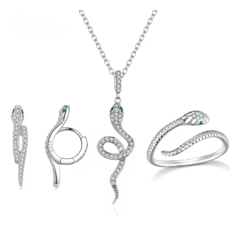 CONJUNTO DE JOYAS EN PLATA 925 CON ZIRCONES BRILLANTES - 1