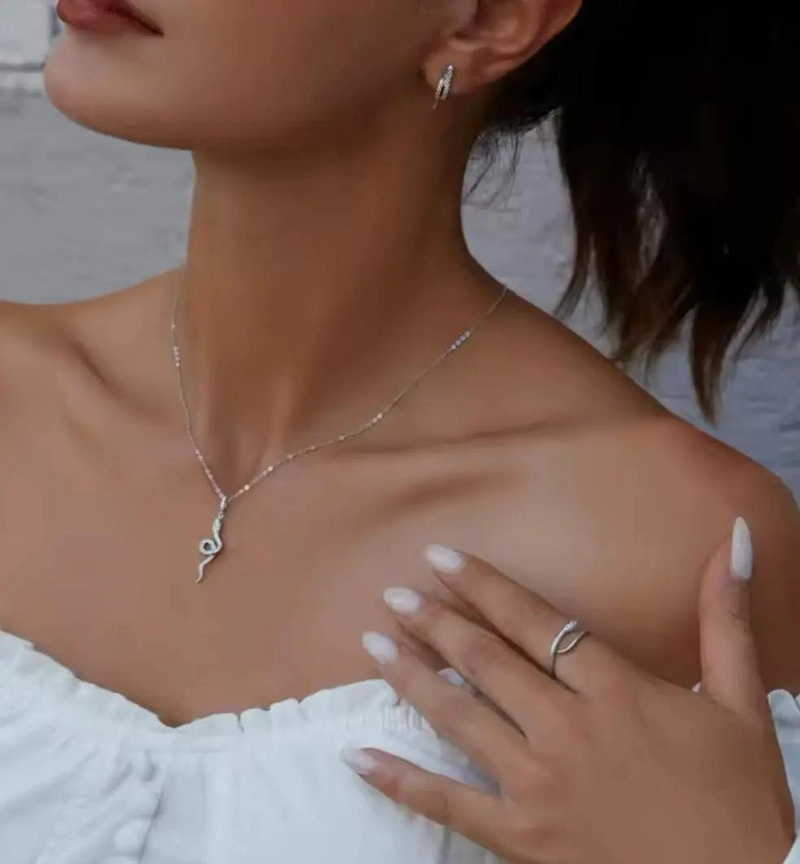 CONJUNTO DE JOYAS EN PLATA 925 CON ZIRCONES BRILLANTES - 8