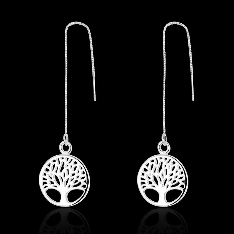 AROS COLGANTES DE PLATA 925 CON ZIRCONIA PARA MUJER - 2