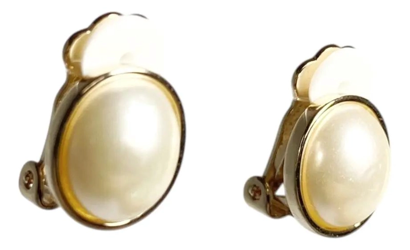 AROS ELEGANTES DE PERLA DE MALLORCA 14MM BAÑADOS EN ORO - 1