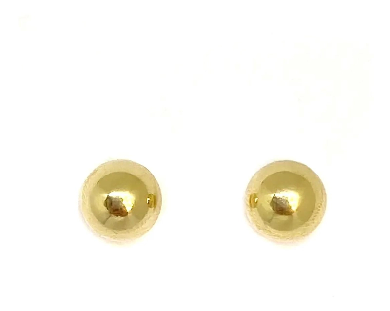 AROS DE BOLA LISA 7MM EN ORO 18K HIPOALERGE NICO - 2