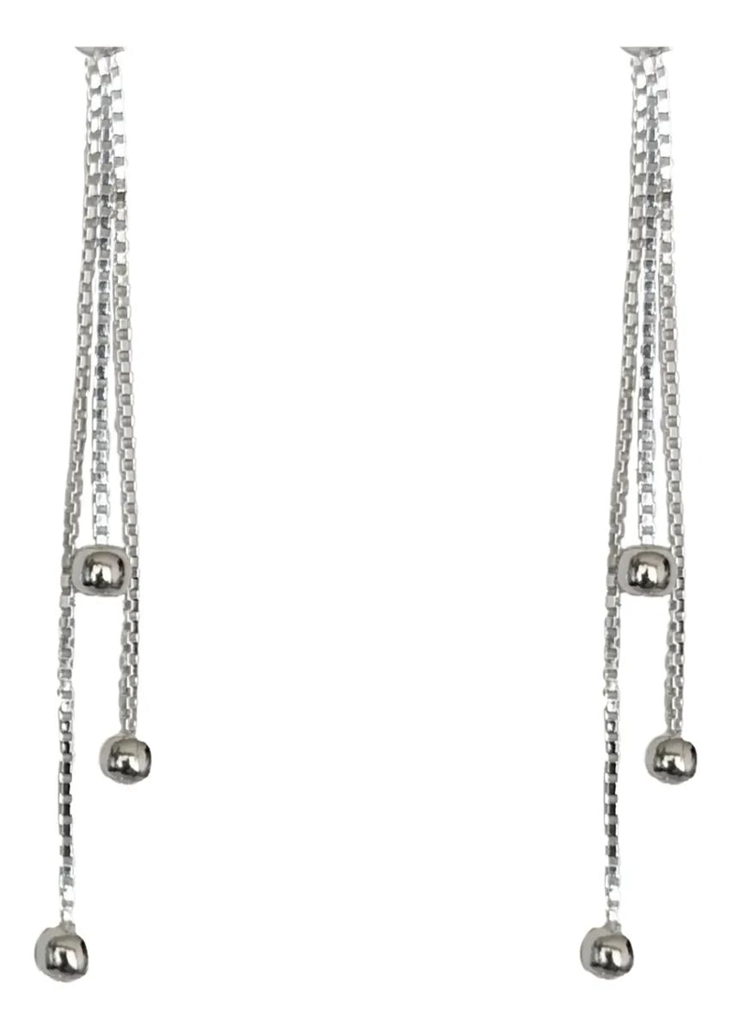 AROS DE CIRCULO CON BOLITAS EN PLATA FINA 925 - 3