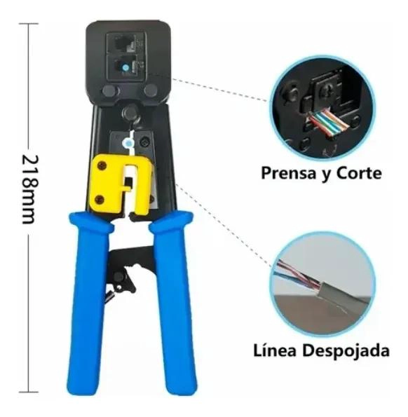 ALICATE MULTIFUNCIONAL PARA CRIMPADO DE CONECTORES RJ45 Y RJ11 - 3