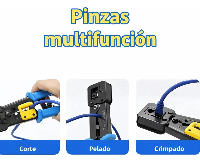ALICATE MULTIFUNCIONAL PARA CRIMPADO DE CONECTORES RJ45 Y RJ11 - 7