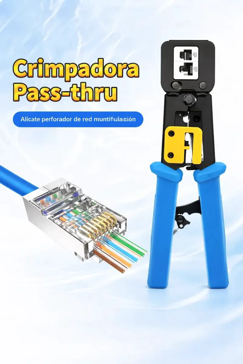 ALICATE MULTIFUNCIONAL PARA CRIMPADO DE CONECTORES RJ45 Y RJ11 - 8