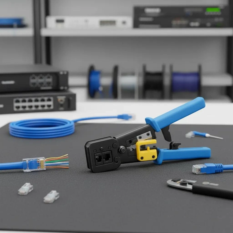ALICATE MULTIFUNCIONAL PARA CRIMPADO DE CONECTORES RJ45 Y RJ11 - 9
