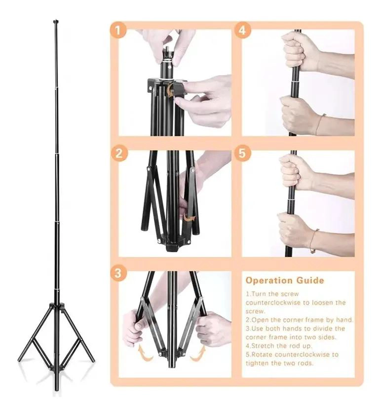 ARO DE LUZ LED CON SOPORTE Y TRIPODE PARA FOTOGRAFIA - 8