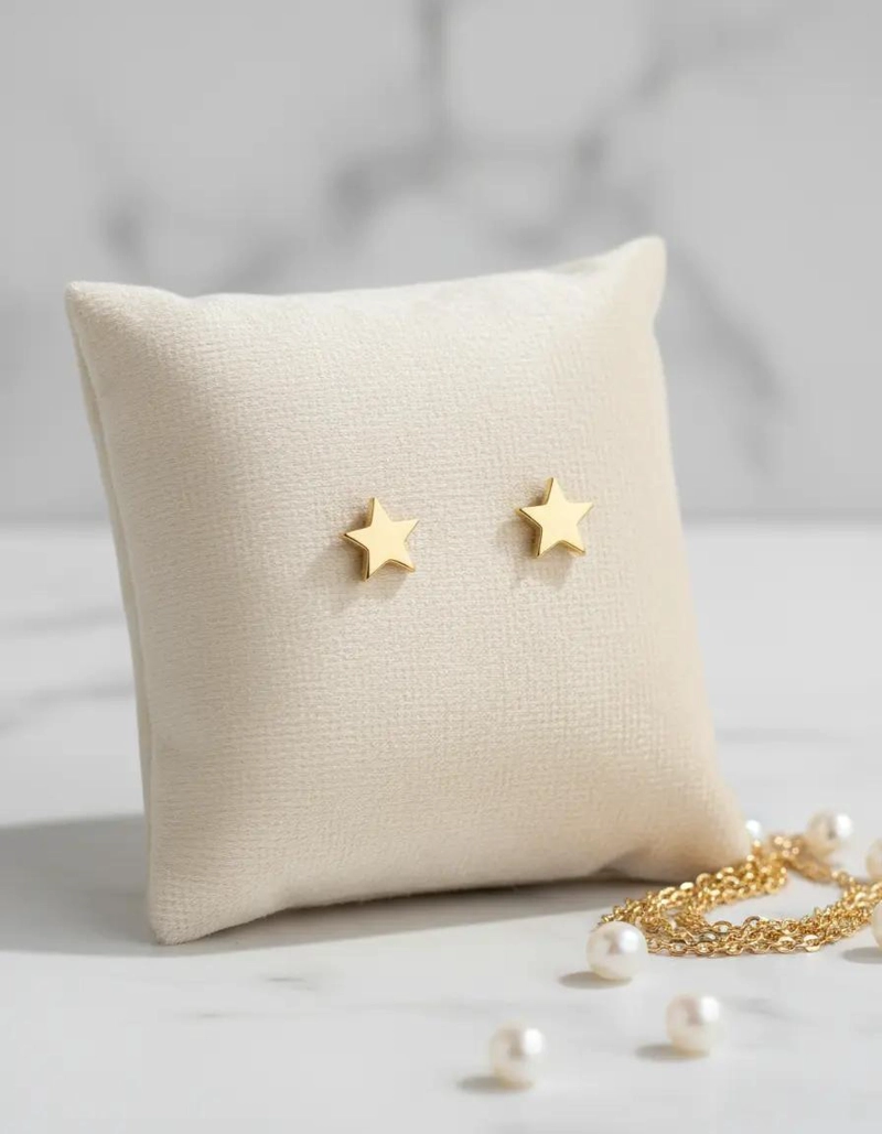 AROS DE ESTRELLAS EN ORO DE 18K PARA BRILLAR - 2