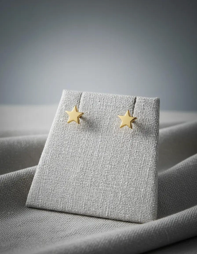 AROS DE ESTRELLAS EN ORO DE 18K PARA BRILLAR - 3