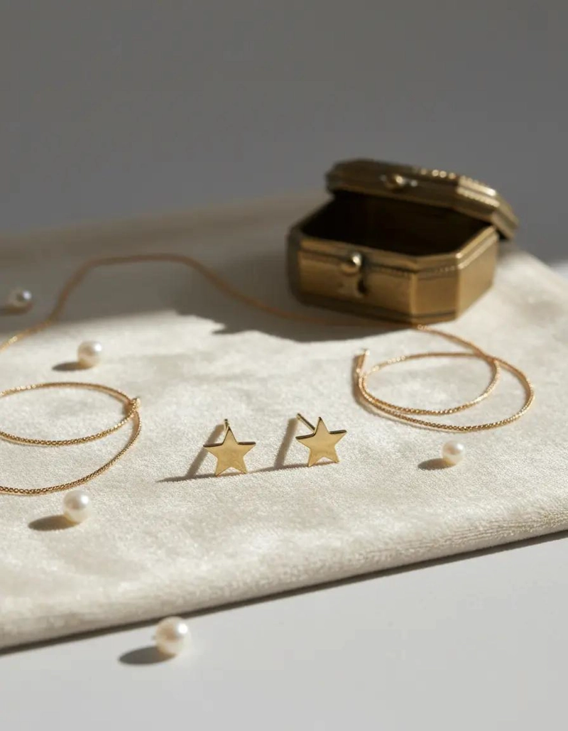 AROS DE ESTRELLAS EN ORO DE 18K PARA BRILLAR - 5