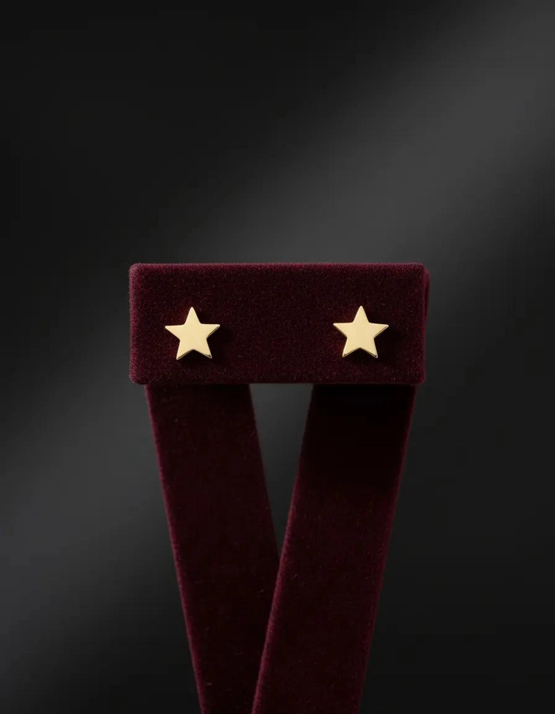 AROS DE ESTRELLAS EN ORO DE 18K PARA BRILLAR - 6