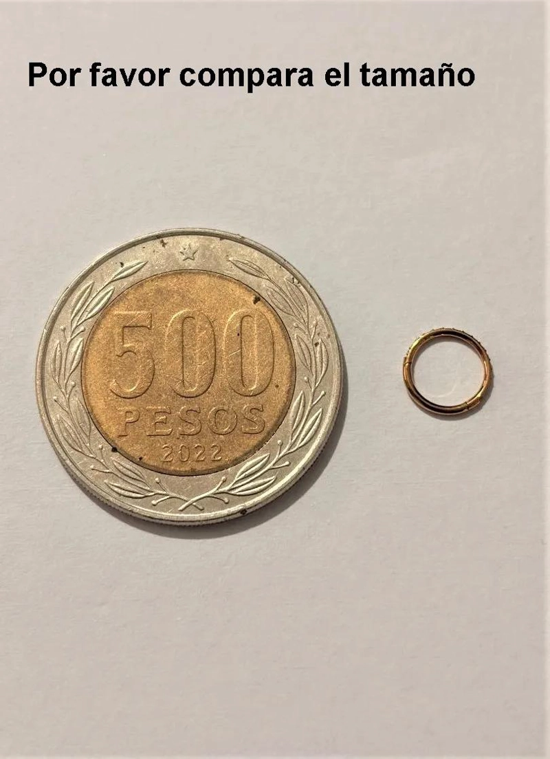 ARGOLLA DORADA DE TITANIO CON ZIRCONIAS 6 MM PARA PIERCING - 4