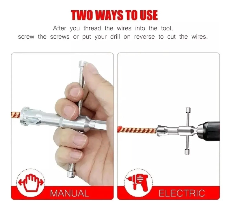 HERRAMIENTA MANUAL PARA PELAR Y TRENZAR ALAMBRE - 5