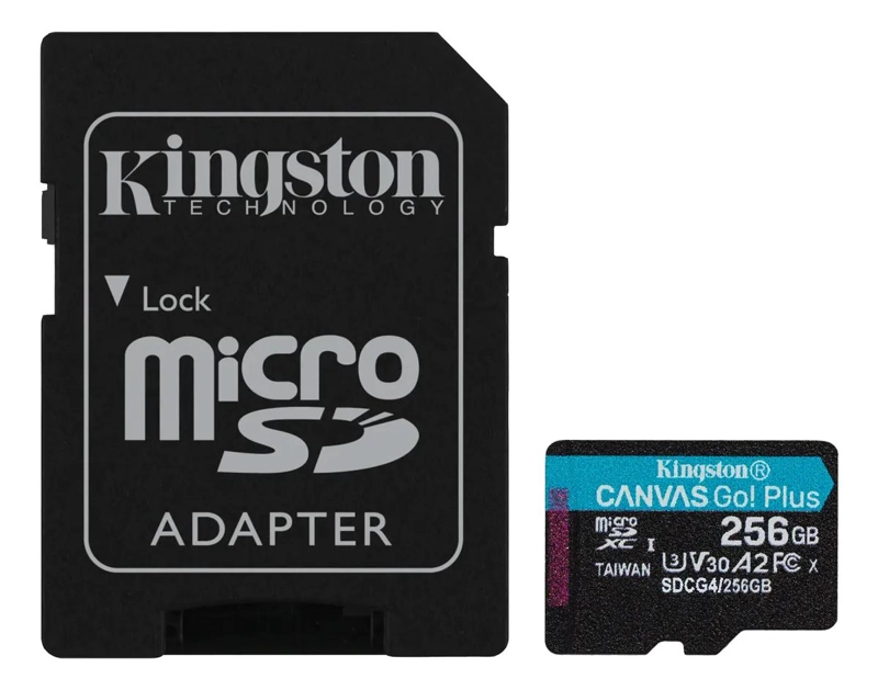 TARJETA DE MEMORIA MICROSD 256GB PARA GAMING Y DRONES - 1