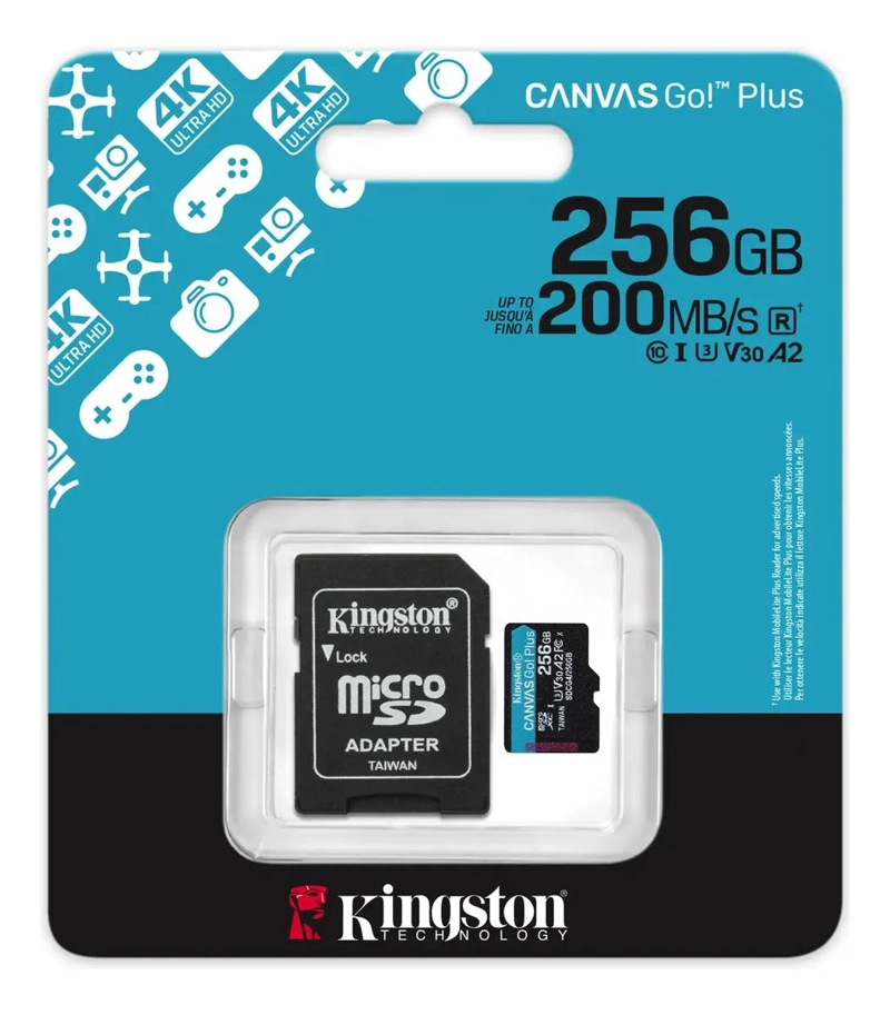 TARJETA DE MEMORIA MICROSD 256GB PARA GAMING Y DRONES - 3