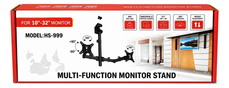 SOPORTE DOBLE ARTICULADO PARA MONITORES DE 10 A 32 PULGADAS - 1